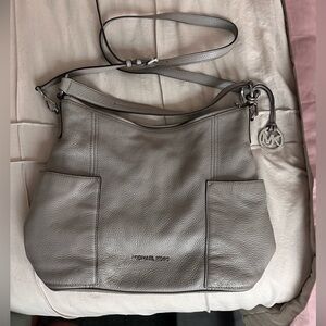 Michael Kors Pebble Gray Leather Crossbody